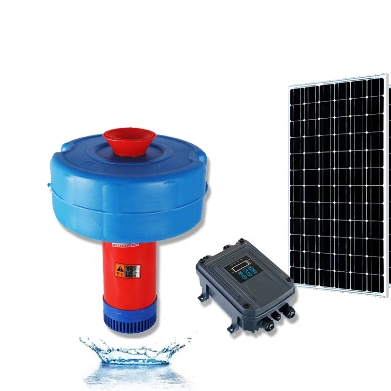 dc solar aerator solar paddlewheel aerator with controller solar fish pond aerator