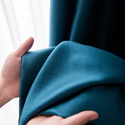 wholesale thermal insulated emboss plain color window blackout curtain & drapes