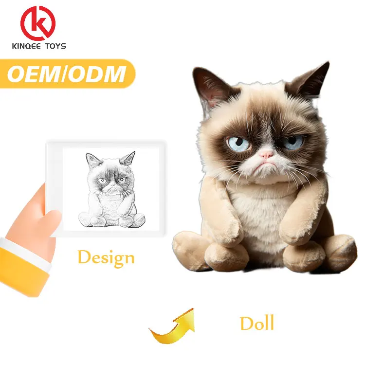 Customized high-quality biomimetic Real plush toys soft cat plush toys