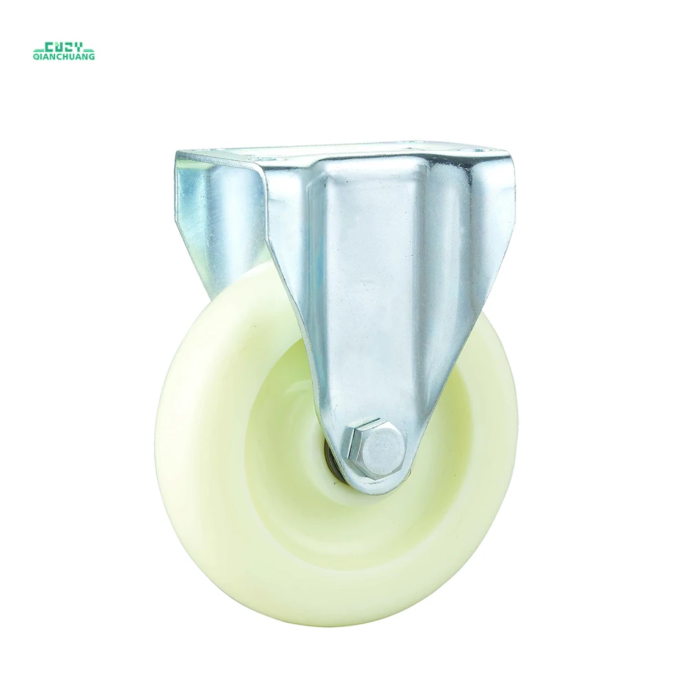Бесшумные сверхмощные колесики, 4 дюйма, белые, полипропиленовые, промышленные колесики