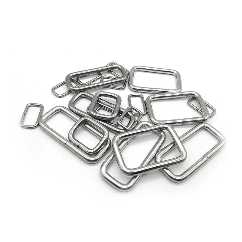 15/20/25/28/30/32/35/38/40/42/45/48/50 mm Rectangle Rings Strong Adjustment Buckle Backpack Metal Rectangle Leather Rivets