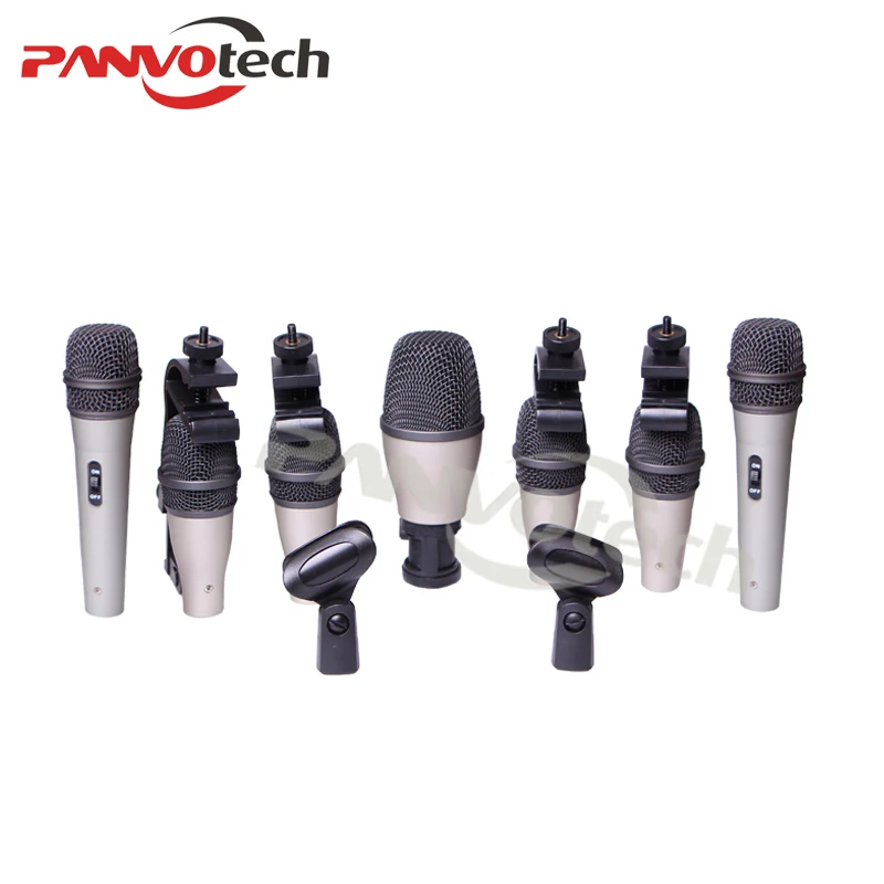 Китайский завод Panvotech DMK-7A барабанный микрофон Комплект 7 штук инструментальный микрофон