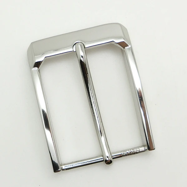 35mm High Quality Polished Nickel-Free Lead-Free Belt Buckle Custom Design Brand Logo Etched Lasered For Men Straps Pin Buckles