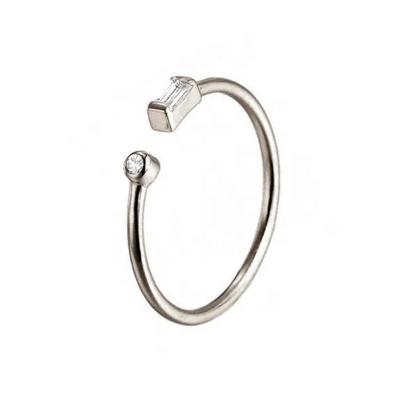 Promotion 2023 dainty delicate simple design open adjust girl women gift CZ latest gold finger ring designs