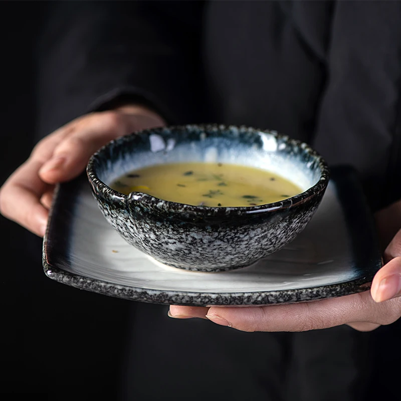 Japanese Korean restaurant ceramic dinnerware pottery tapas Appetizer soy sauce serving bowls set