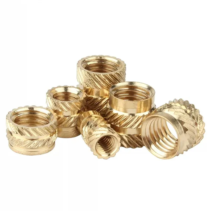 M2/M2.5/M3/M4/M5/M6/M8 Brass Insert Nut Insertos Knurling Copper Knukles Nuts Heat Straight Threaded Knurled Inserti DIN16903