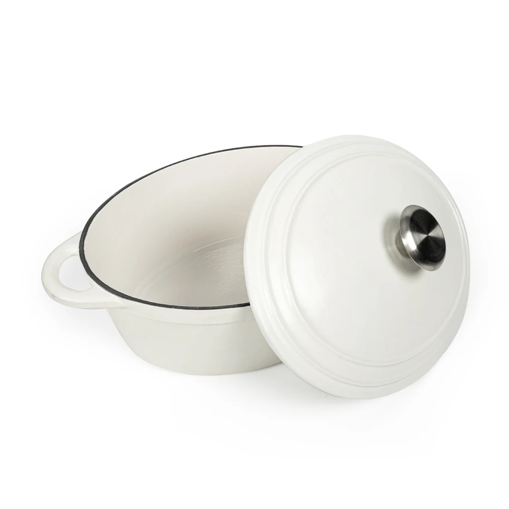 Food warmer enamel coated cast iron insulated cocotte casserole pots