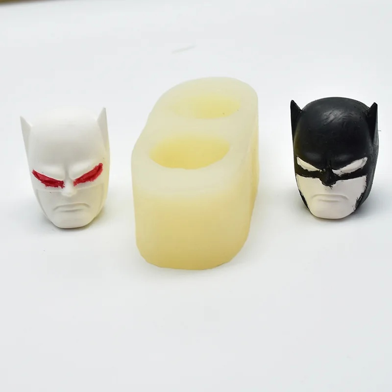 
DIY Baking Mold 2 Hole Batman Fondant Ultra Light Clay Chocolate Decoration Silicone Mold for Baking Pastry Accessories Supplies 