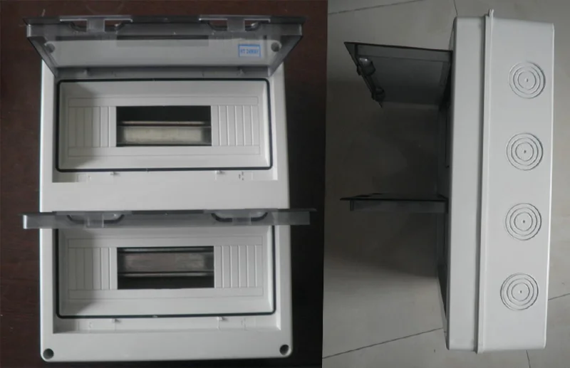 ABS IP65 Waterproof Power Electric Distribution Box HT- 24 Ways Solar Plastic Box MCB SPD Fuse Connecting Box