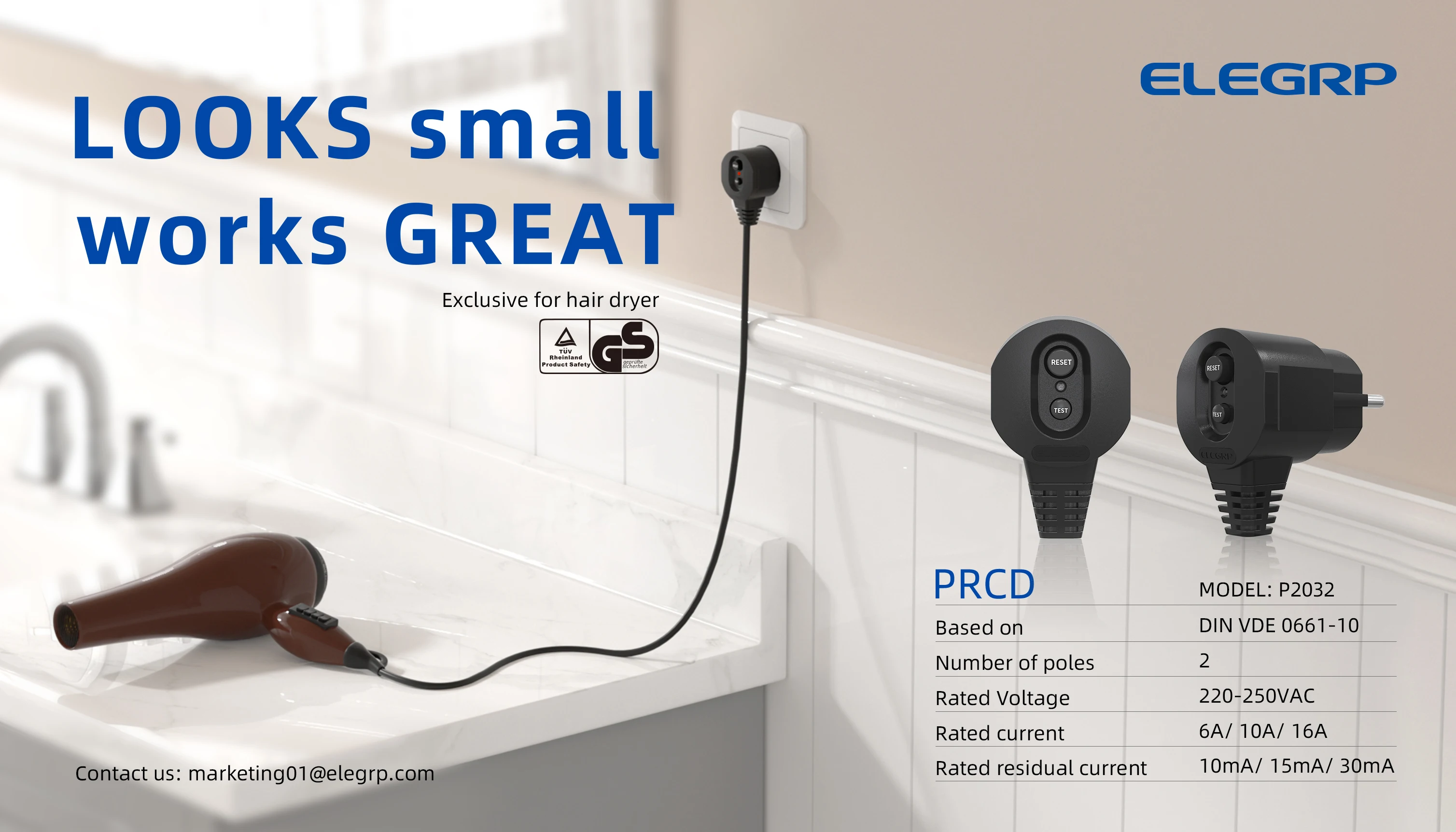PRCD штекер 16A 230V Портативный отключающий дифференциальный ток устройства 3 pin типа «папа» вилки выключатели электрических
