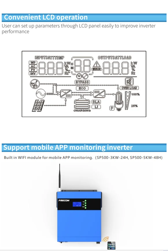 3kw 5kw Mppt Solar Inverter Pure Sine Wave Power Off-grid Solar Inverter China Sale