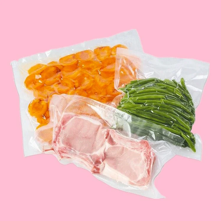 Biodegradable Custom Printed 20x30 PA PE Vacuum Packing Bag Embossed Food Plastic Sealer Seal Storage Vacuum Bag