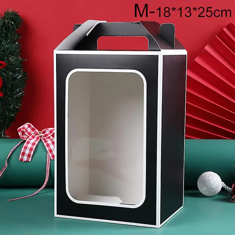 Multi Color Paper Gift Package Display Box With Clear Pvc Window Wedding Candy Boxes Kraft Paper Gift Packaging Box With Handles