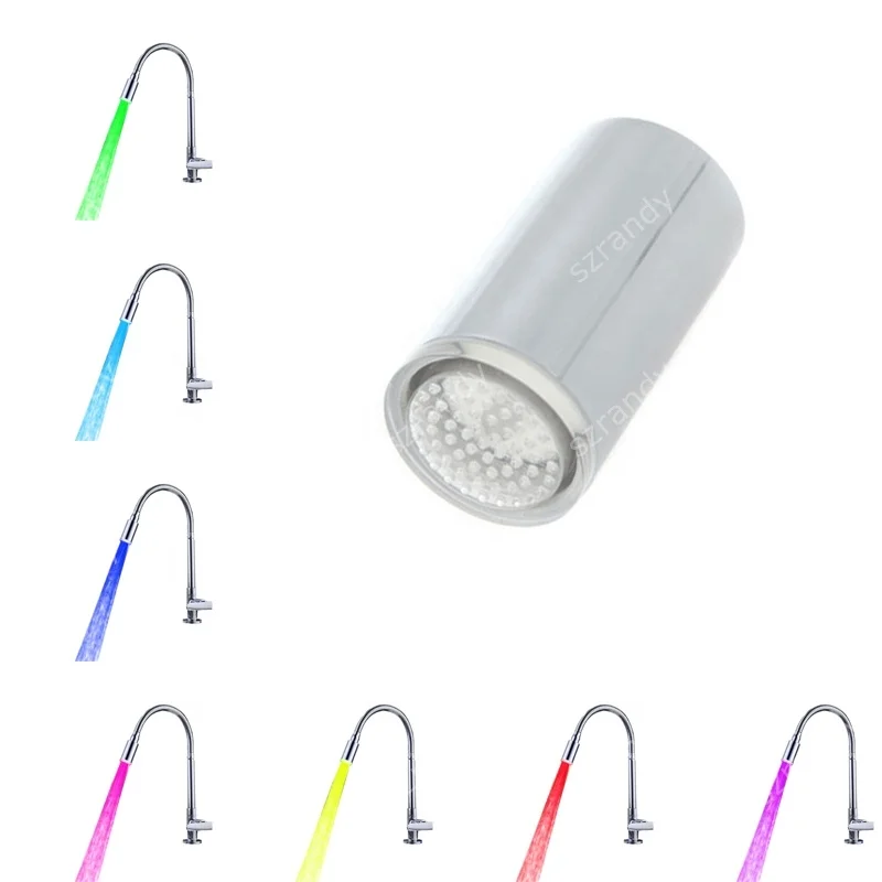 Single Red Color Aquarium Aerator with LED Waterfall Tap