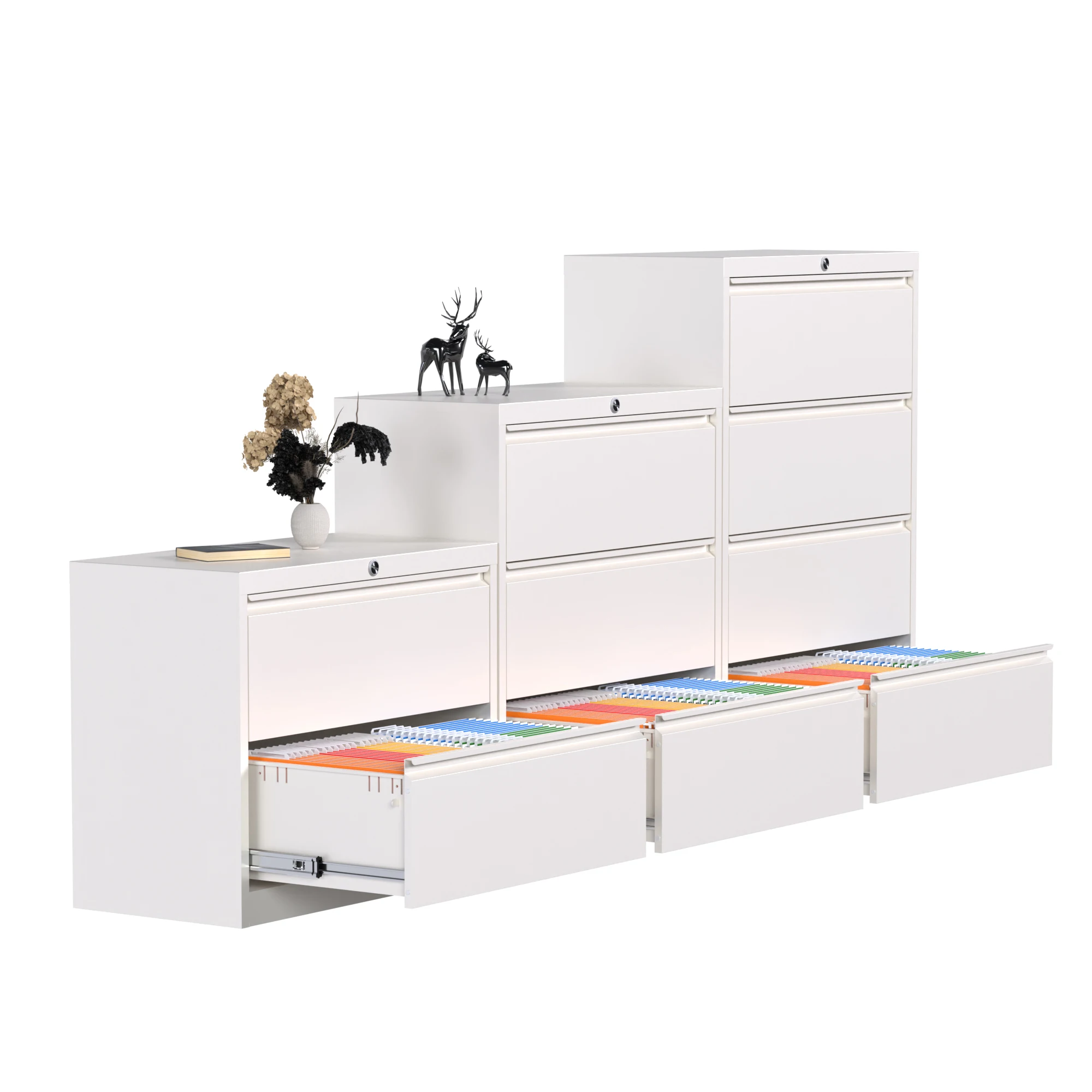 Aobabo Lateral file cabinet 2 drawer for letter and legal size folder ,fast assemble without screws