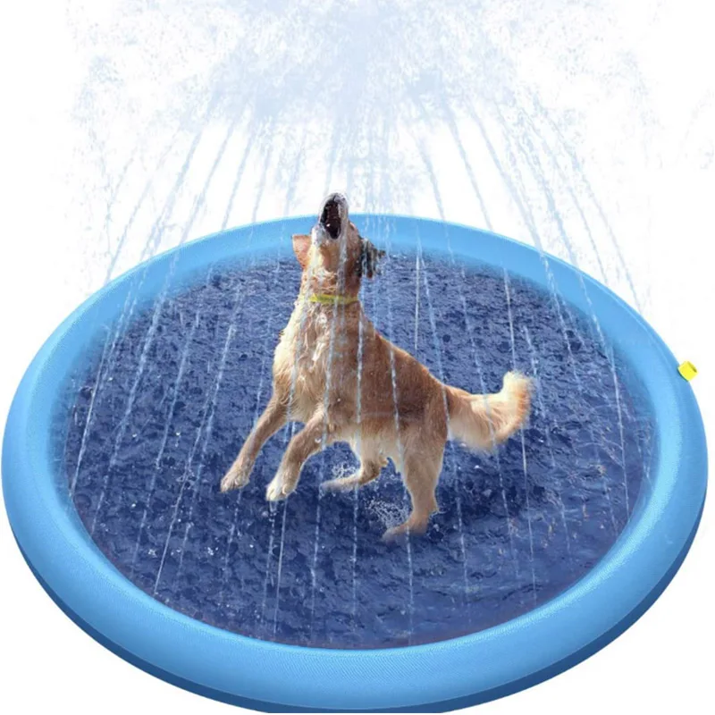 
Portable Pet Pool For Dog Children Outdoor Water Fun Kids Sprinkler Splash Play Mat Pet Sprinkler Pad For Dogs Cats Kids 