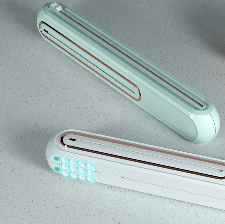 Kitchen Magnetic Refillable Plastic Sturdy Cling Wrap Food Plastic Wrap Dispenser with Cutter