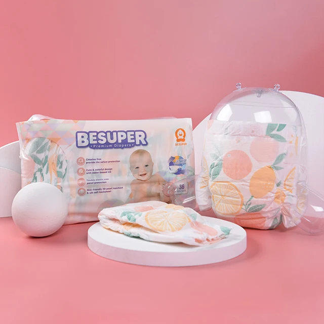 100% Cotton printed useful healthy diaper baby care product