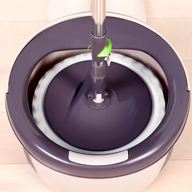 Jesun 360 Rotating Magic Microfiber Cloth Mop Roll Telescopic Centrifugal Twist Mop With Bucket Easy Floor Clean