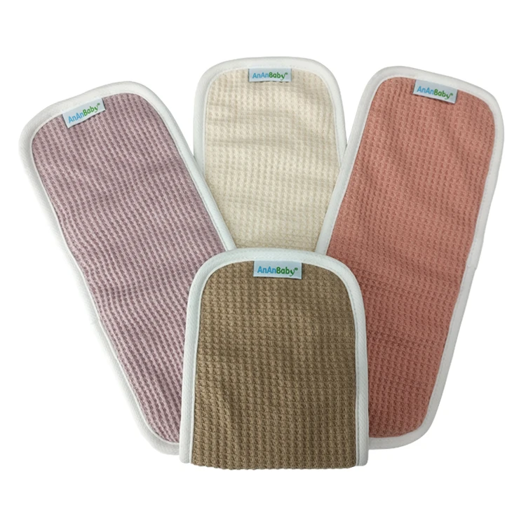 Wholesale Reusable Washable AWJ Edge Waffle Cotton Baby Diaper Insert