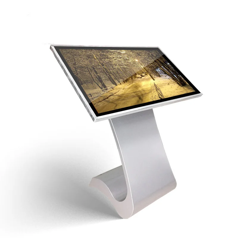 32 43 55 Inch Floor Standing Interactive LCD Panel Digital Information Display All In One PC Touch Screen Kiosk