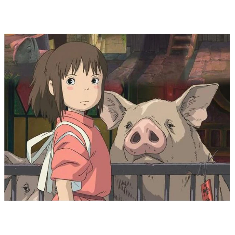 Japan Hayao Miyazaki Anime 5D Diamond Painting Spirited Away Character Embroidery Art 5D Home Decoration Mosaic Wall Sticker Kit