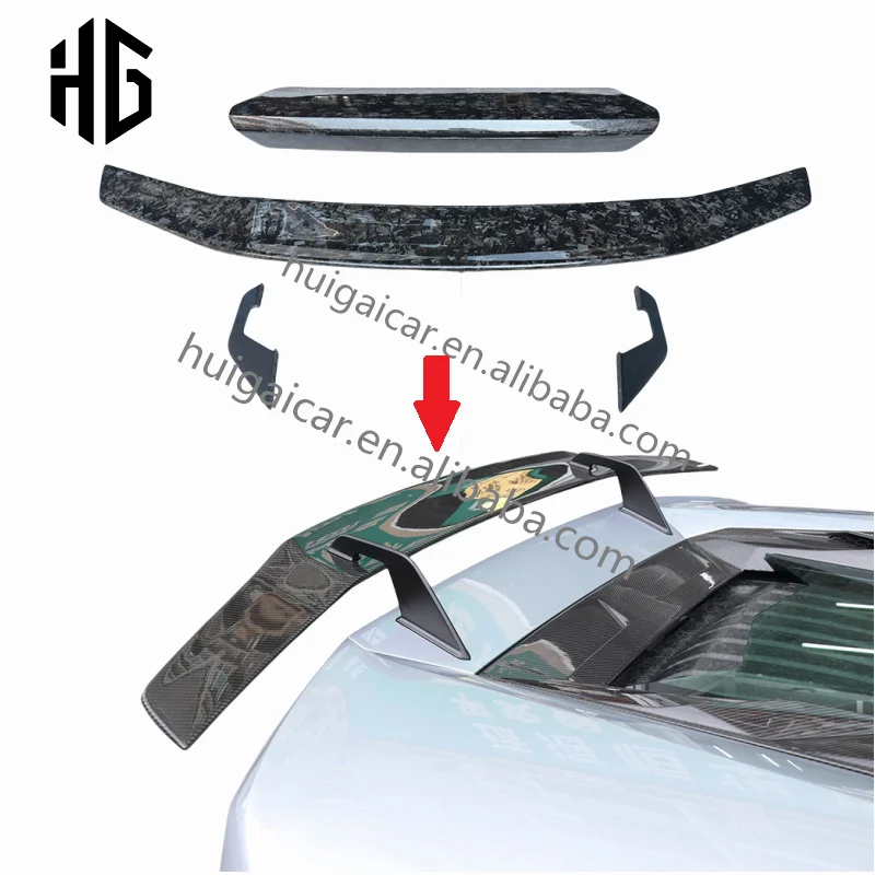 Modified V Style Car Spoilers For Huracan Lp580 Vors Design Carbon Fiber Rear Wing Spoiler Body Parts For Lambor Huracan Lp610
