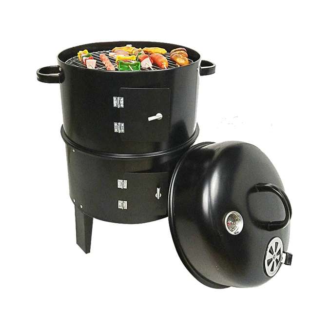 ALIKER BBQ Grill Barbeque Grill Wholesale Portable Barbecue Smoker Meat Vertical Smoker