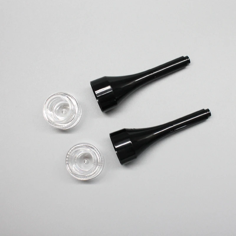 Unique Eyeliner Tube Container Black Pink Eyeliner Packaging Compact Powder Case Cosmetic Packaging Custom Color Round Shaped