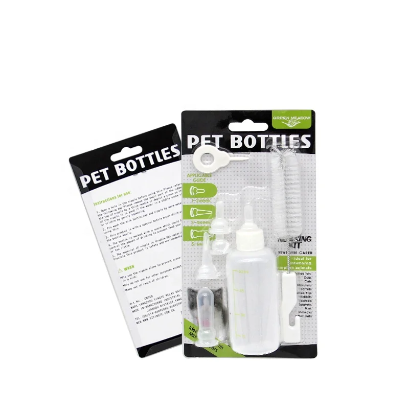 
Factory Wholesale LOW MOQ Pet Dog Nursing Bottle Puppy Pet Cat Dog Feeding Bottle 