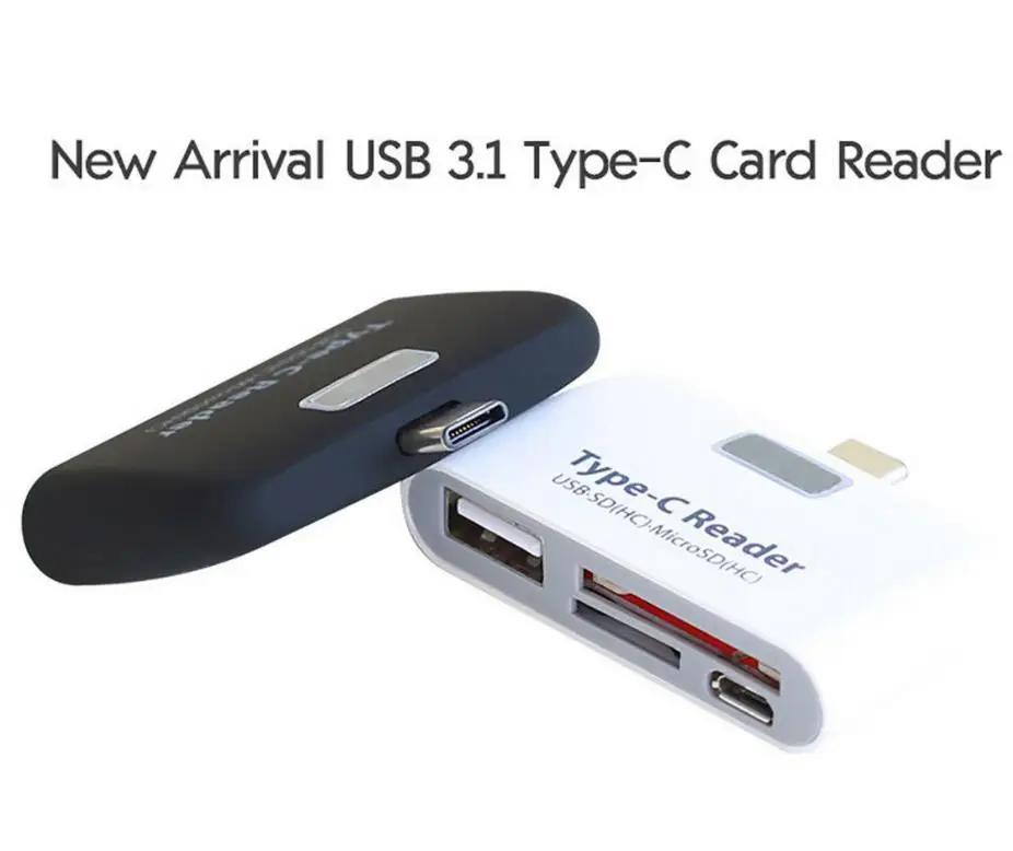  Тип C кард-ридер USB3.1 OTG адаптер концентратор с SD TF карты флэш-памяти для мобильных телефонов Android и ПК ноутбук