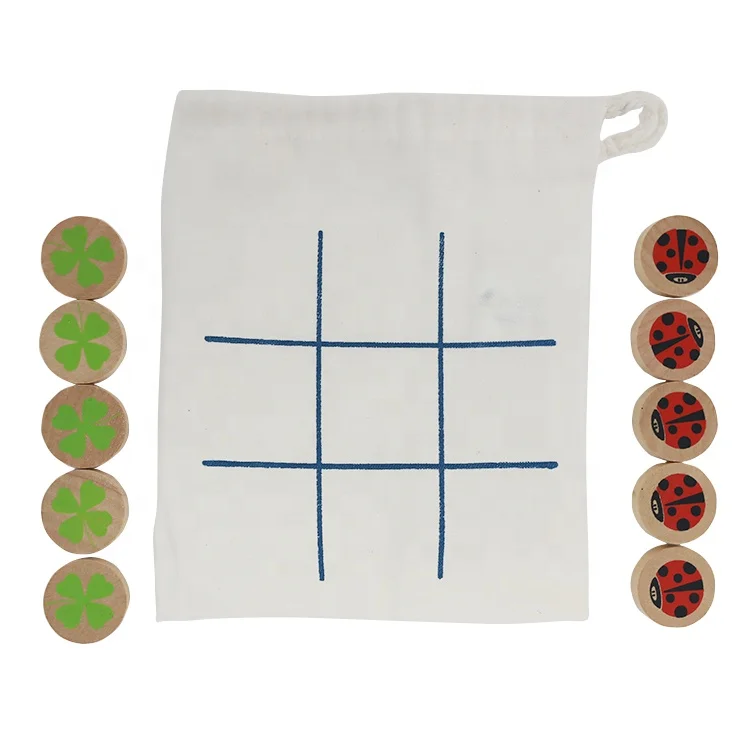 Wooden Indoor Game Children Development Game Tic Tac Toe Toys for Home and Party
