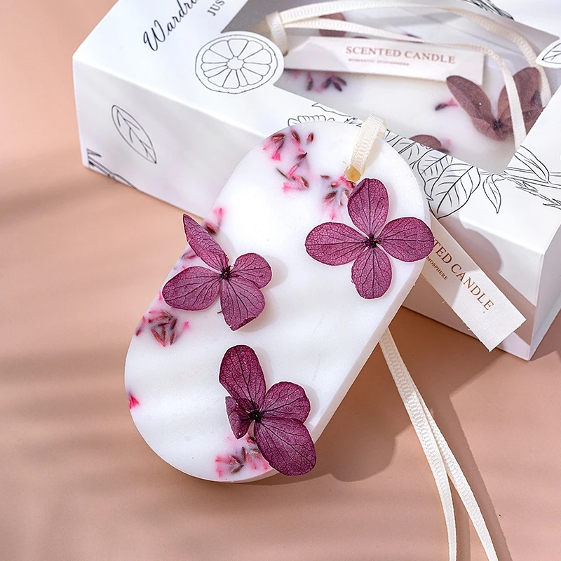 AROMA HOME Fressh Air Handmade Hanging Deodorate Wax Chips Dried Flower Souvenir Gift Beeswax Aromatherapy Candle