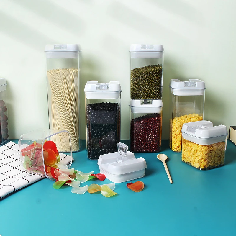 SIPANUO маленький прозрачный герметичный пластиковый контейнер для хранения хлопьев, набор, коробка для хранения закусок