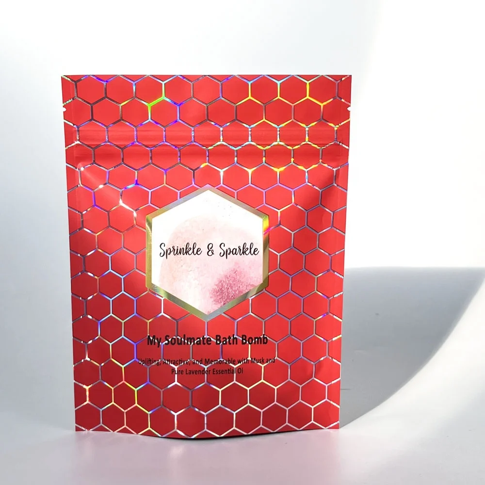 Stand Up Doypack Mylar Foil Pouches Bath Soak Body Scrub Packaging Bags Powder Zipper Bag