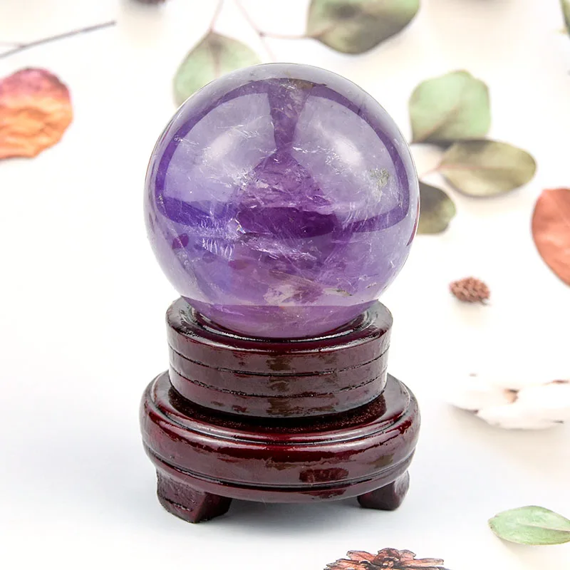 
Besting Selling Natural Crystal Sphere Amethyst Balls For Decoration 