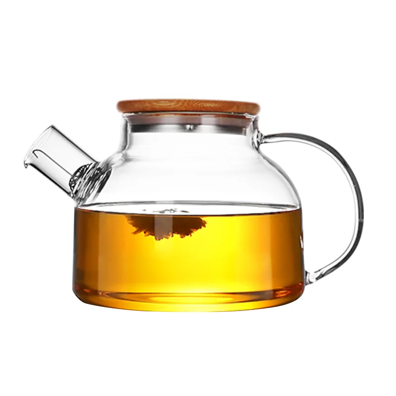 
Hot Selling Glass Tea Pot Set Heat Resistant Theiere Tetera Glass Teapots With Bamboo Lid 