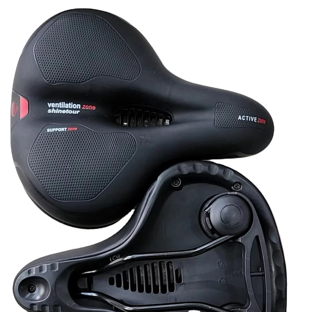 Bicycle Saddle PU leather Mountain Road Bike Seat Shockproof Cushion Soft Comfortable Spring Suspension Seats