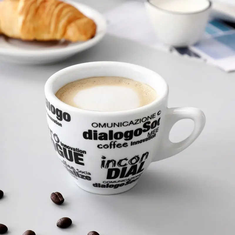 New product  White Ceramic Tea/Coffee Tumblers Cup And Saucer Set for cafe