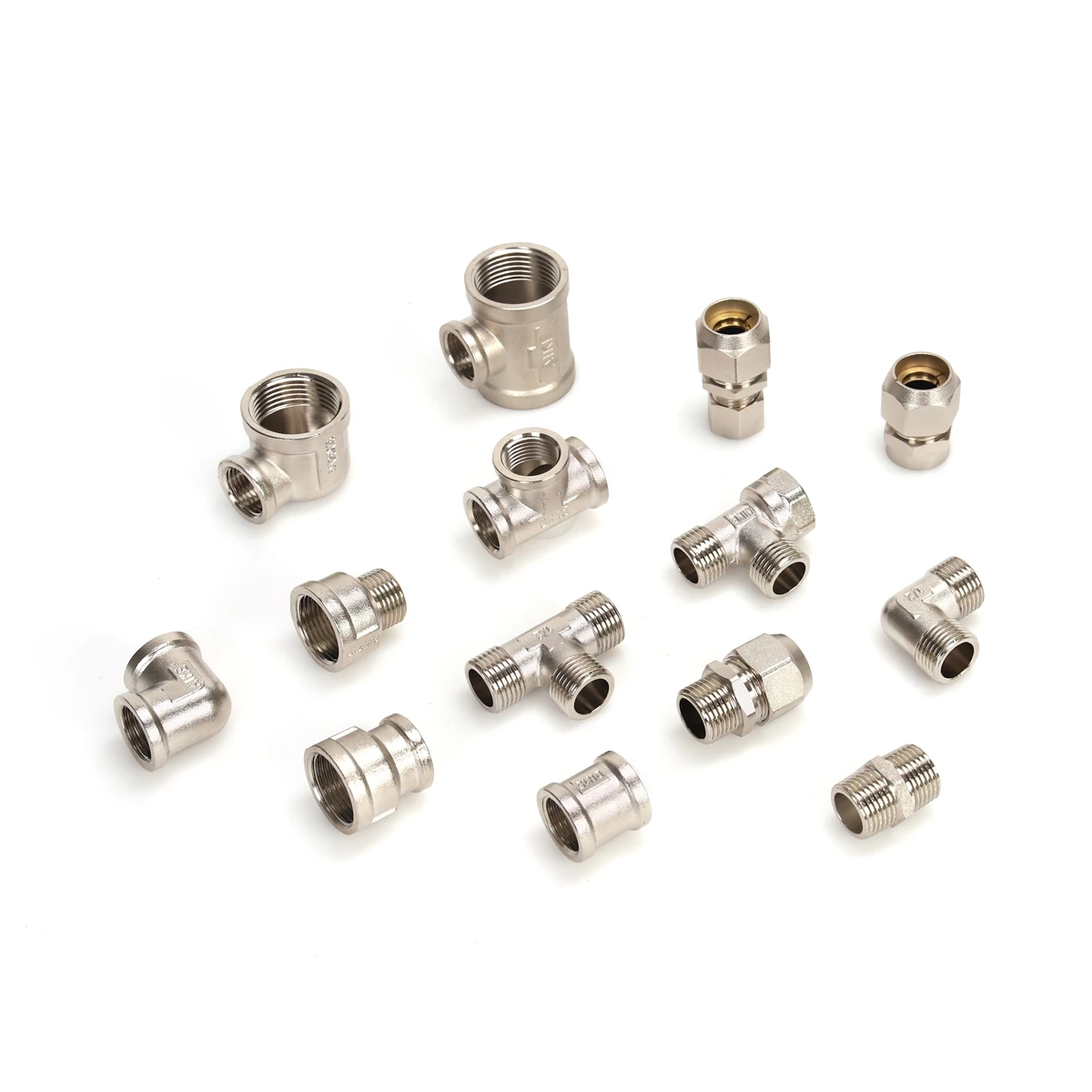 Screw Thread Water Pipe Connector Brass Fittings Plumbing Material Pex Pipe Brass Fittings