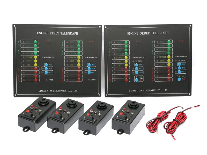 Marine Emergency telegraph for twin engine( transmitter and receiver)