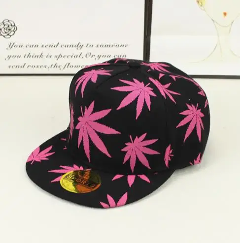 Top Quality Embroidery maple  Leaf Snapback Hat Hip Hop Snapback Hats