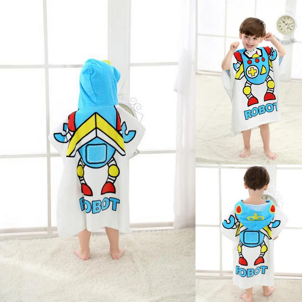 
High quality factory cute baby beach kids towel poncho 