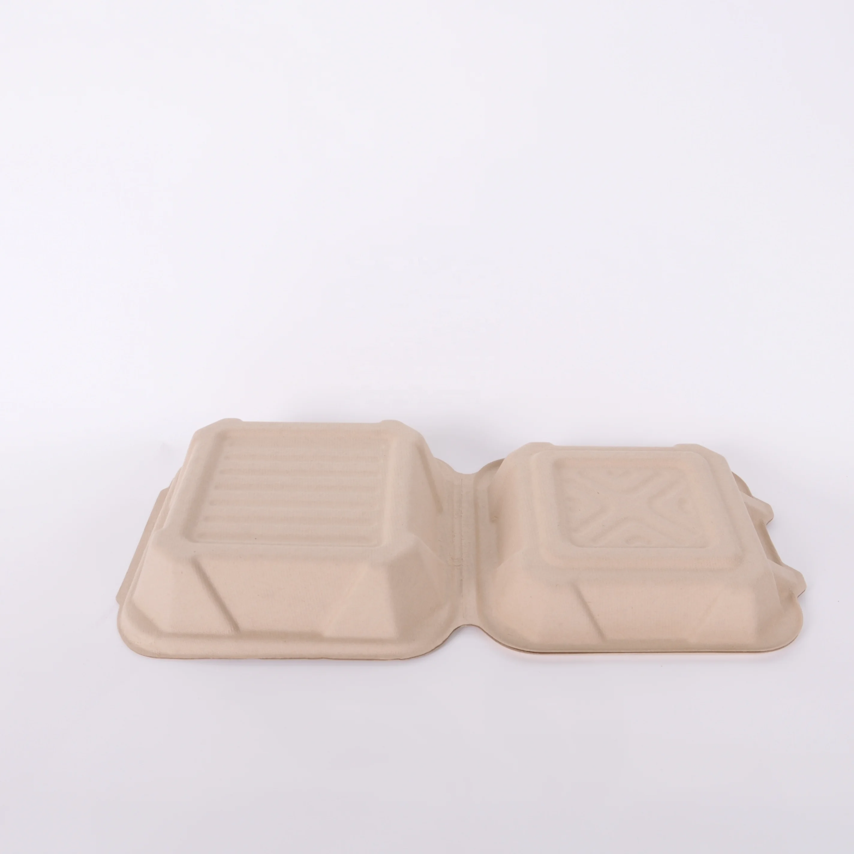 Eco-friendly fried chicken takeout sandwich box biodegradable disposable container shell lid