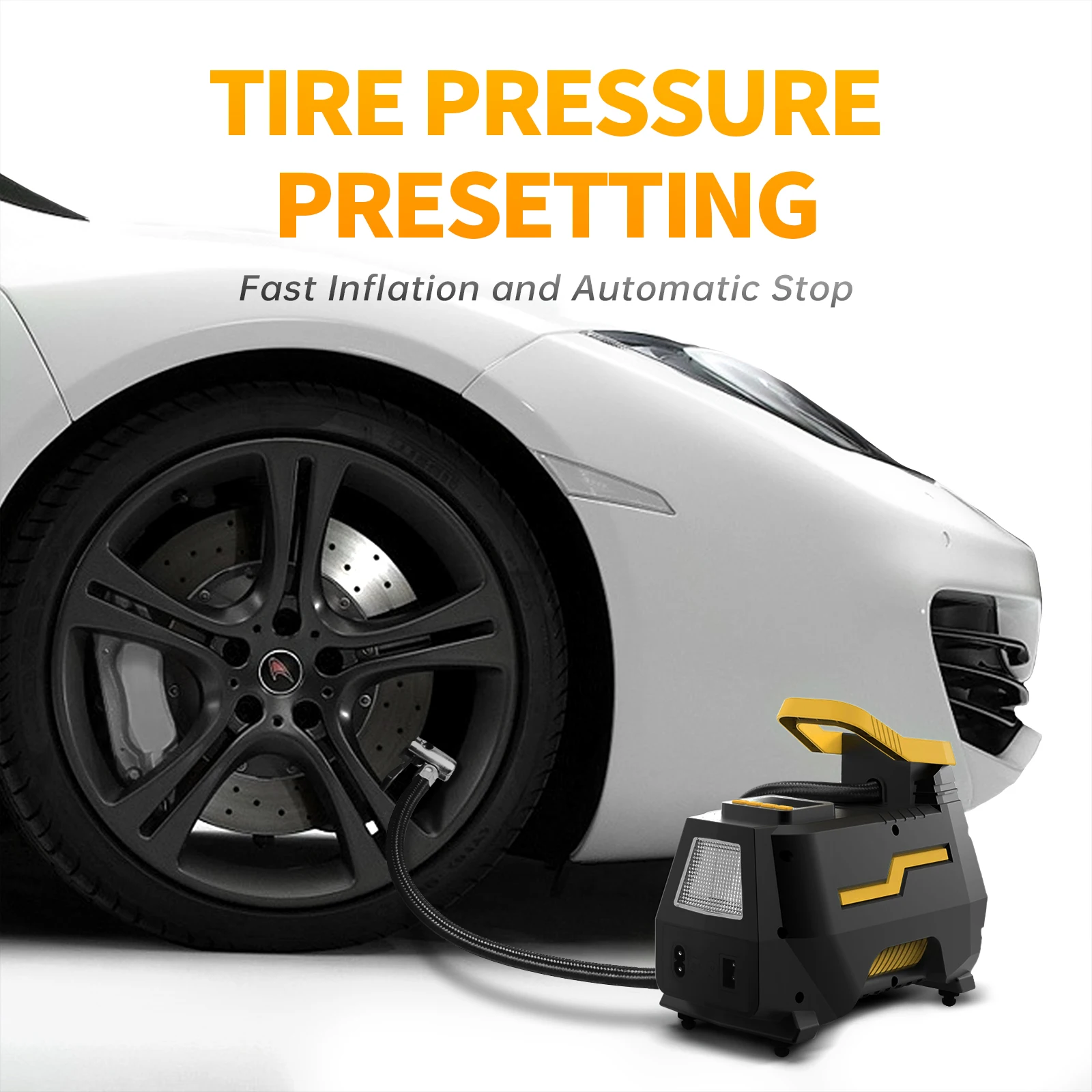VacLife New product digital tire inflator for car tire pressureair compressor 220v