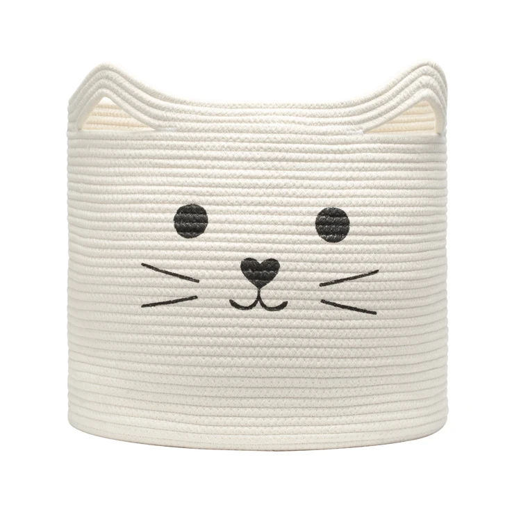 Storage Rope Hamper for Camp Laundry Use Hangtag + PE Foldable Coiled Laundry Square Cotton Storage Dirty Clothes All-season 1pc