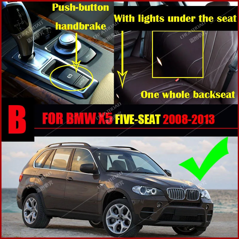 Interior Accessories Car floor mats for BMW X5 FIVE SEAT E70 2008 2009 2010 2011 2012 2013 Custom auto foot Pads automobile