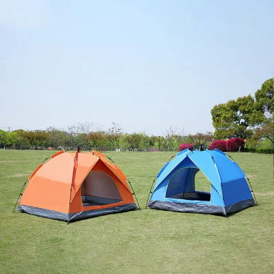 Stock Instant Pop Up Outdoor Tent 3-4 Person Portable Tent Automatic Tent Waterproof Windproof for Camping Hiking Mountain