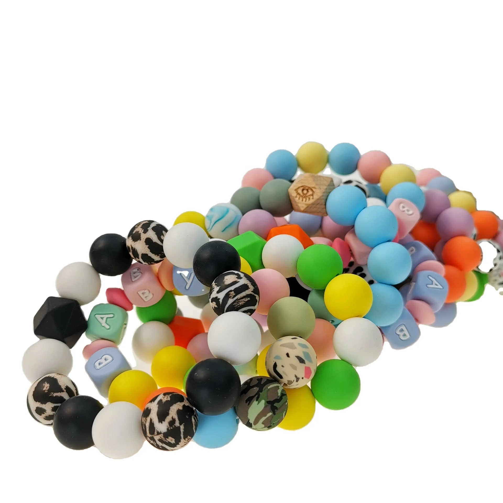 137 Color Stock 6mm 9mm 12mm  15mm 19mm 100pcs Factory Price Wholesales Jewelry BPA Free Baby Chew Soft  Silicone Teething Beads