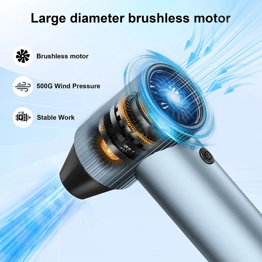 Electric blowerJet turbo fan blower machine jet fan brushless motor USB Heat-Activated compressed Air duster car use